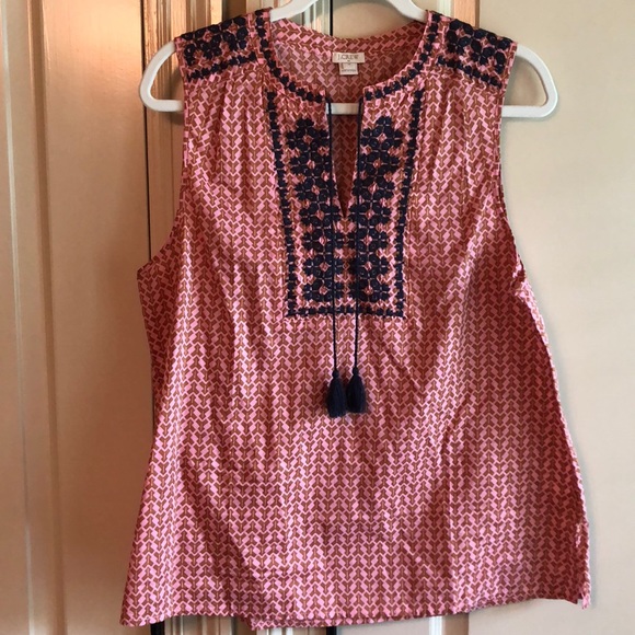 J. Crew Tops - Jcrew embroidered tank